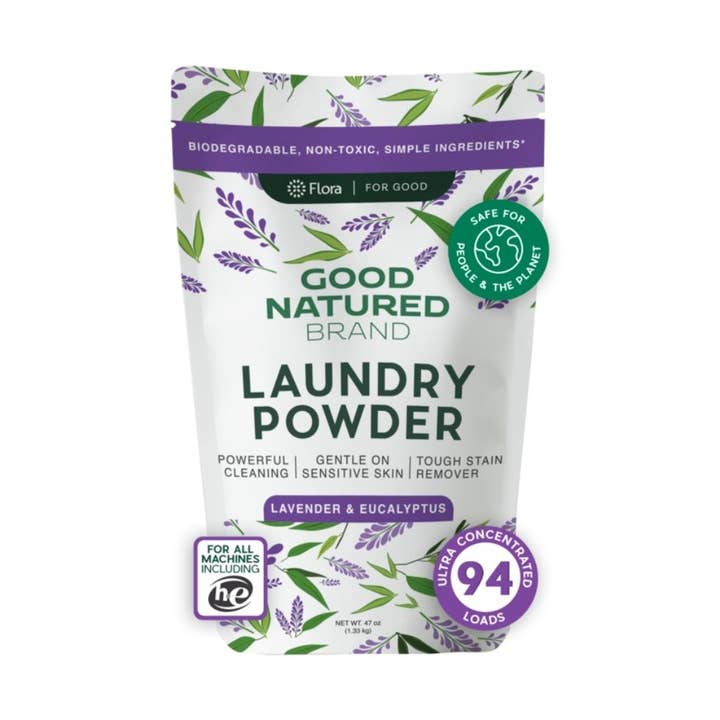 Good Natured Brand Lavender Laundry Powder - 47oz, 94 Pods for wholesale by Good Natured Brand