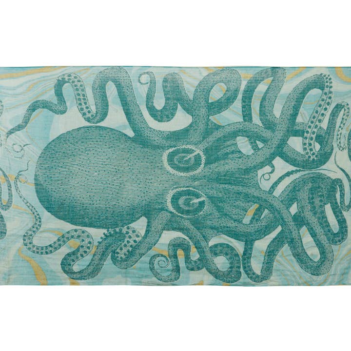 VIZCAYA OCTOPUS LINEN SHAWL for wholesale by THOMASPAUL