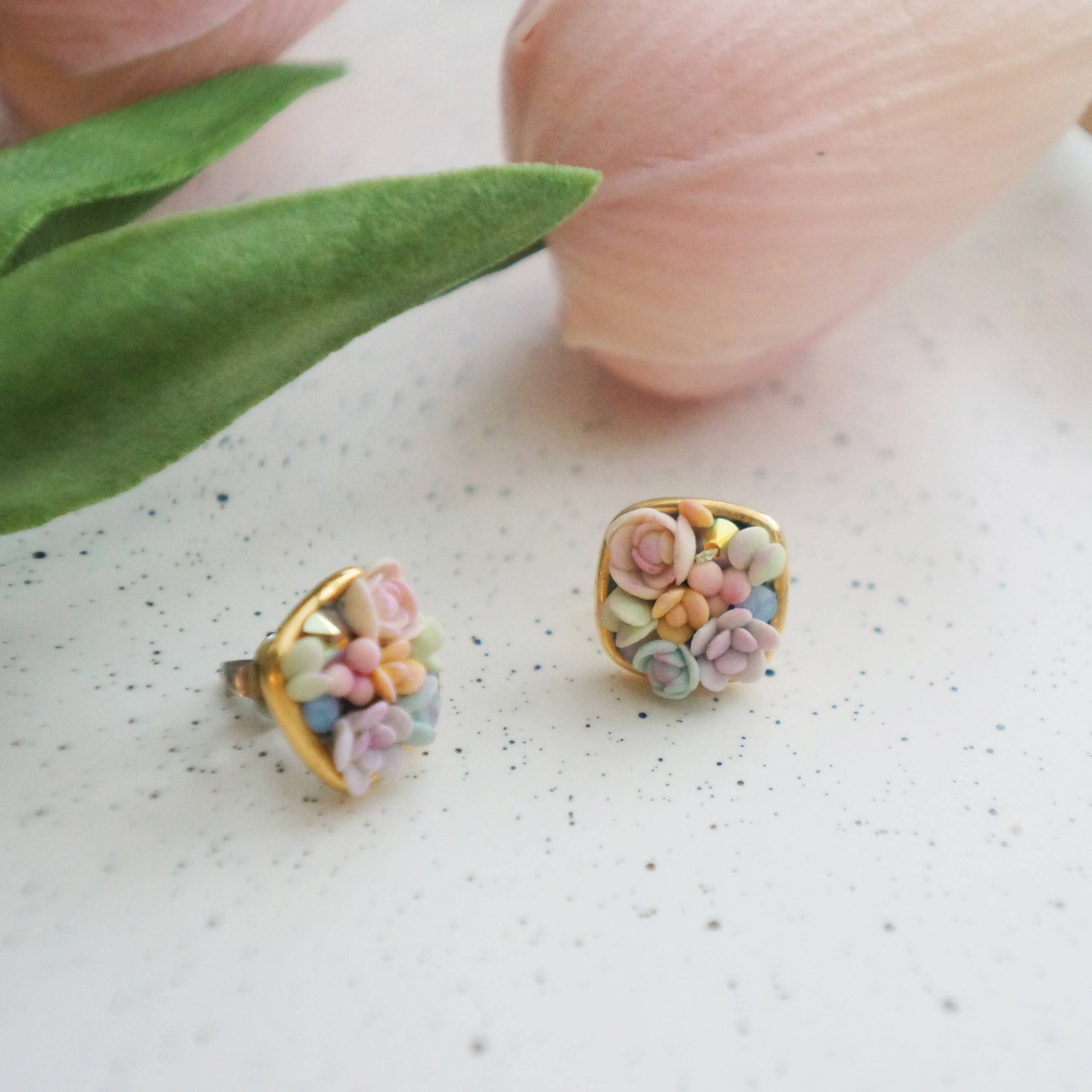 Colourful Blossom - Wholesale Stud/Post Earrings - The Melba V2 Stud Earrings