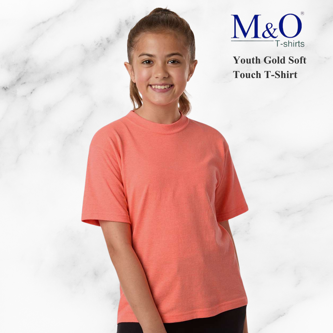 MYES BULK APPAREL - Wholesale T-Shirt - Kids - Kids Gold Soft Touch Tee – Lightweight & Durable Fit2