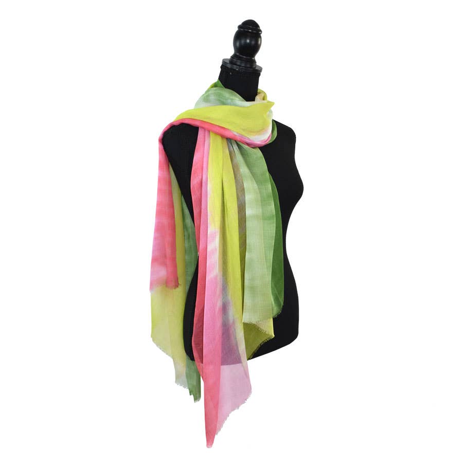 Dupatta Designs – Großhandel Schal – Damen – Milagro Gestreifter Batikschal9