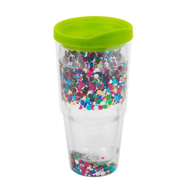 Confetti Tumbler with Lid for wholesale by Mainstreet Collection