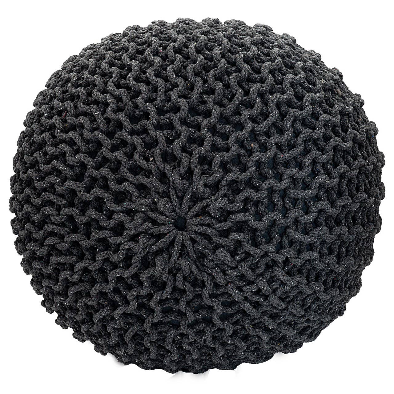Voglrieder - Wholesale Pouf - Pouf, diameter 55 cm, knitted stool, pouf, pouf, floor cushion, large36