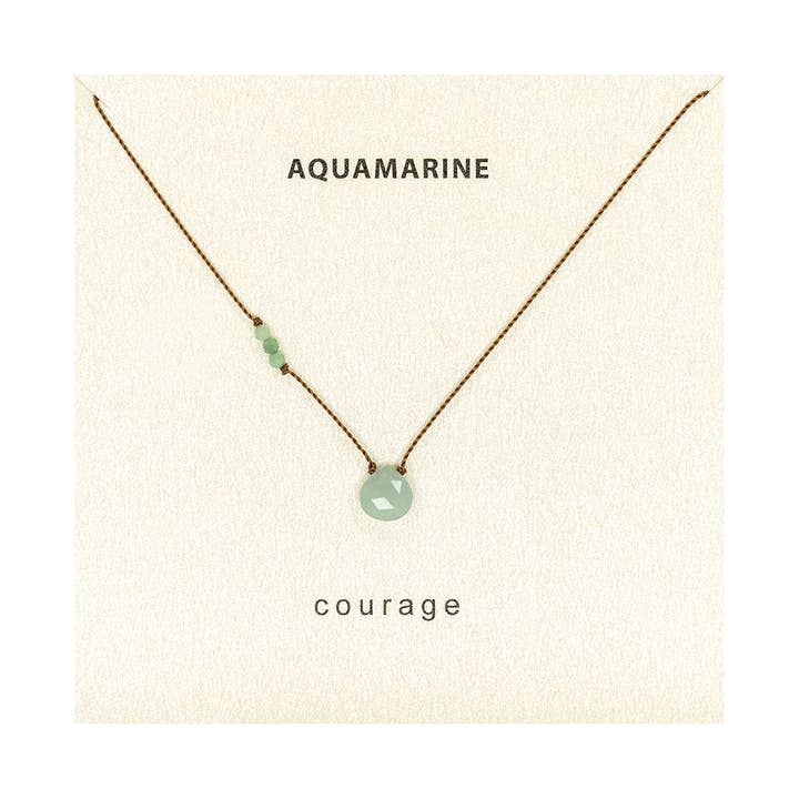 Colar de Coragem Aquamarine e Esmeralda, Dia dos Namorados por atacado de Soulsilk