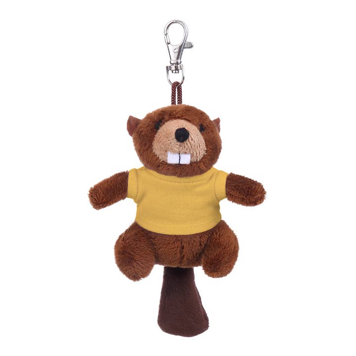 Plushland - Wholesale Keychain - Unisex - 4" Keychain - Beaver with customized shirt14