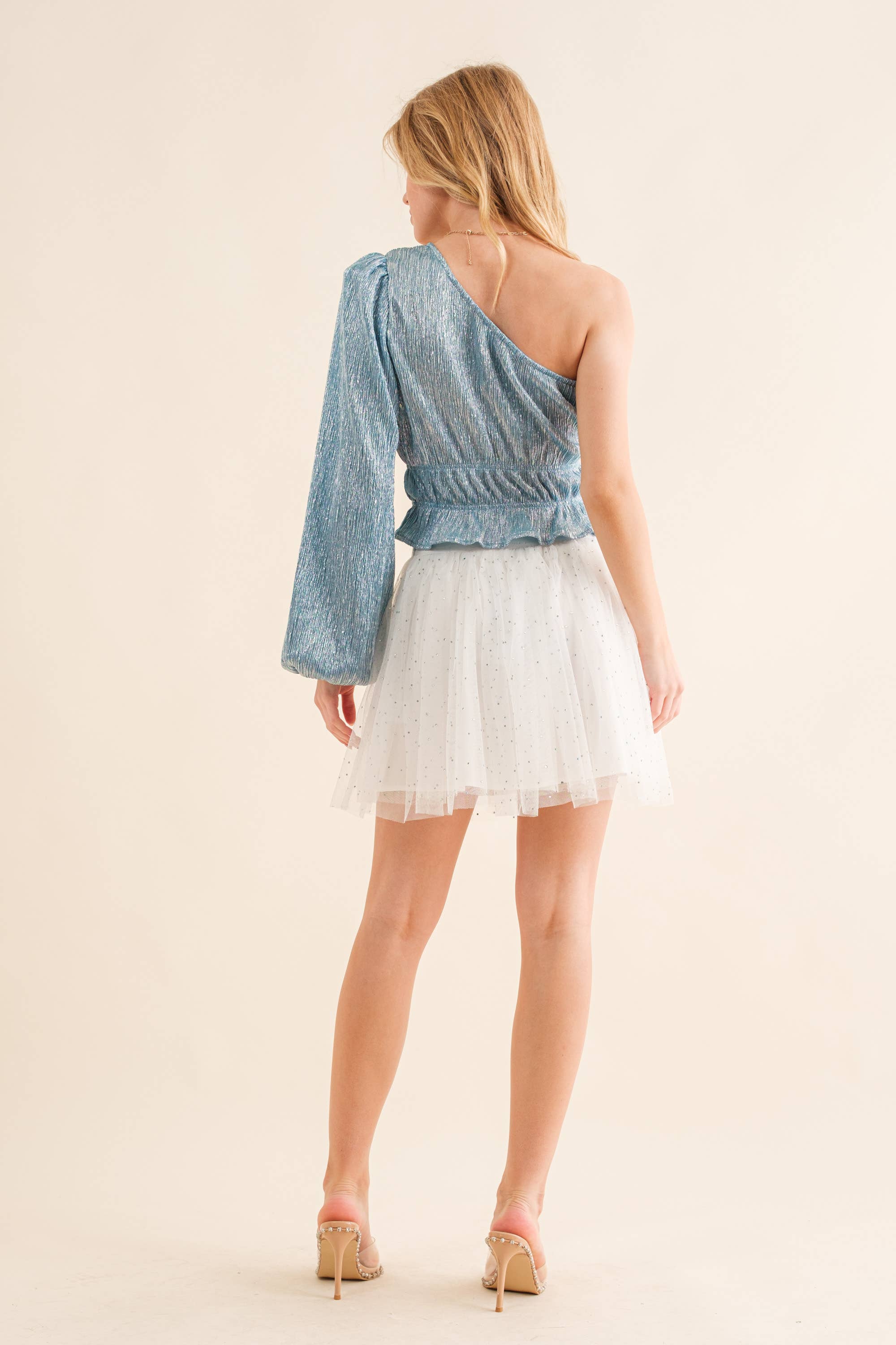 Blue B - Wholesale Skirt - Women's - 32530S - Elastic Waist Tulle Mesh Mini Skirt9
