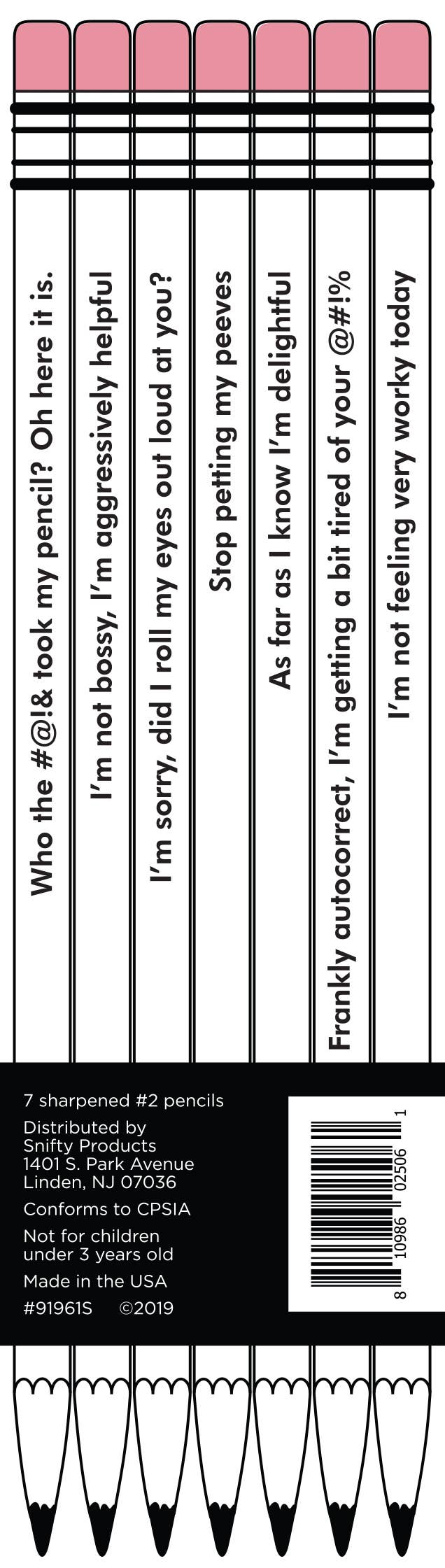 SNIFTY - Wholesale Pencil - #WORKLIFE PENCIL SET1