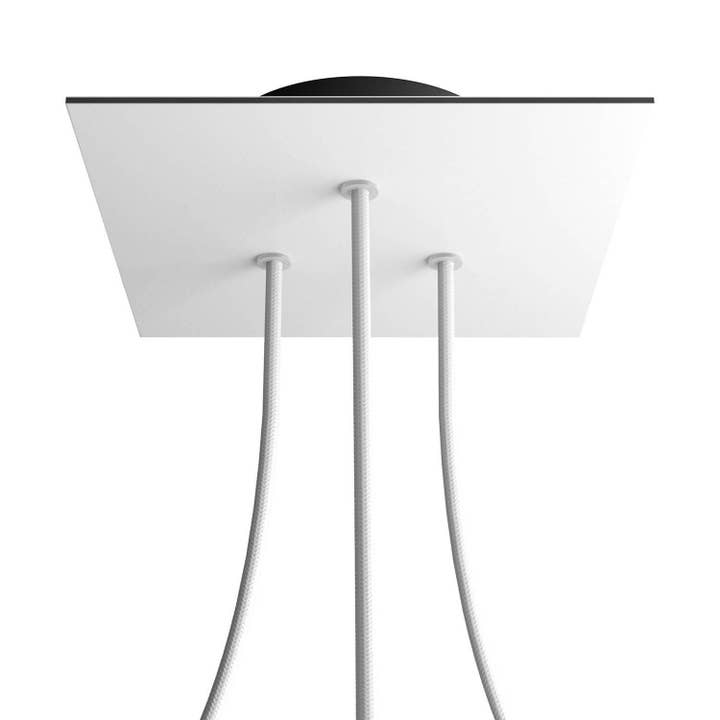 Square Rose-One rosette, 200 mm with 3 holes and 4 side holes for wholesale by LIGHTINUP S.R.L.