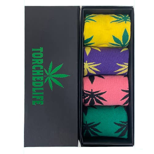 Torched Life - Wholesale Socks - Unisex - Cannabis Socks Gift Set- Marijuana Socks- Pot Socks