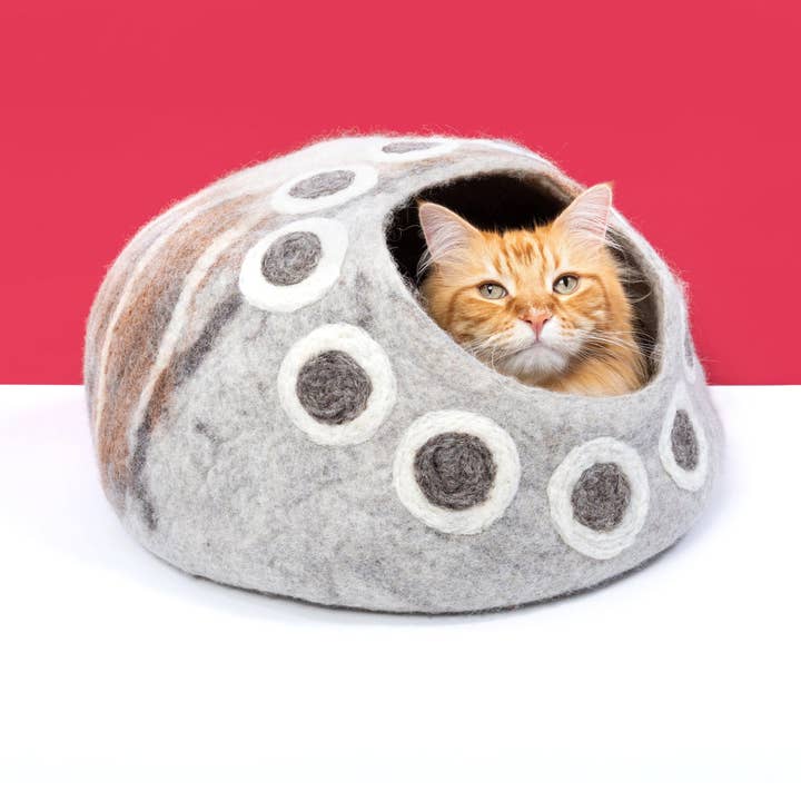 Mimi’s Daughters - Wholesale Pet Cave - Cat/Dog - Grey Condo Cat Cave Bed