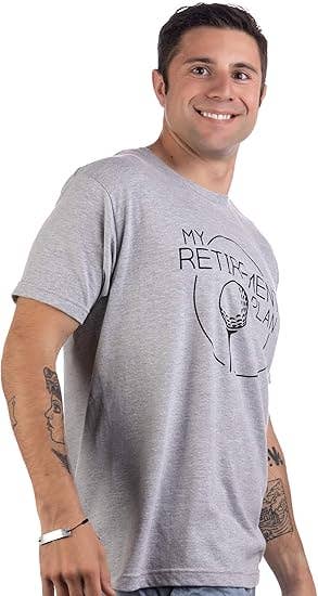Heather Grey My (Golf) Retirement Plan - Funny Saying Golfing Shirt Golfer Humor T-shirt for wholesale on Faire1