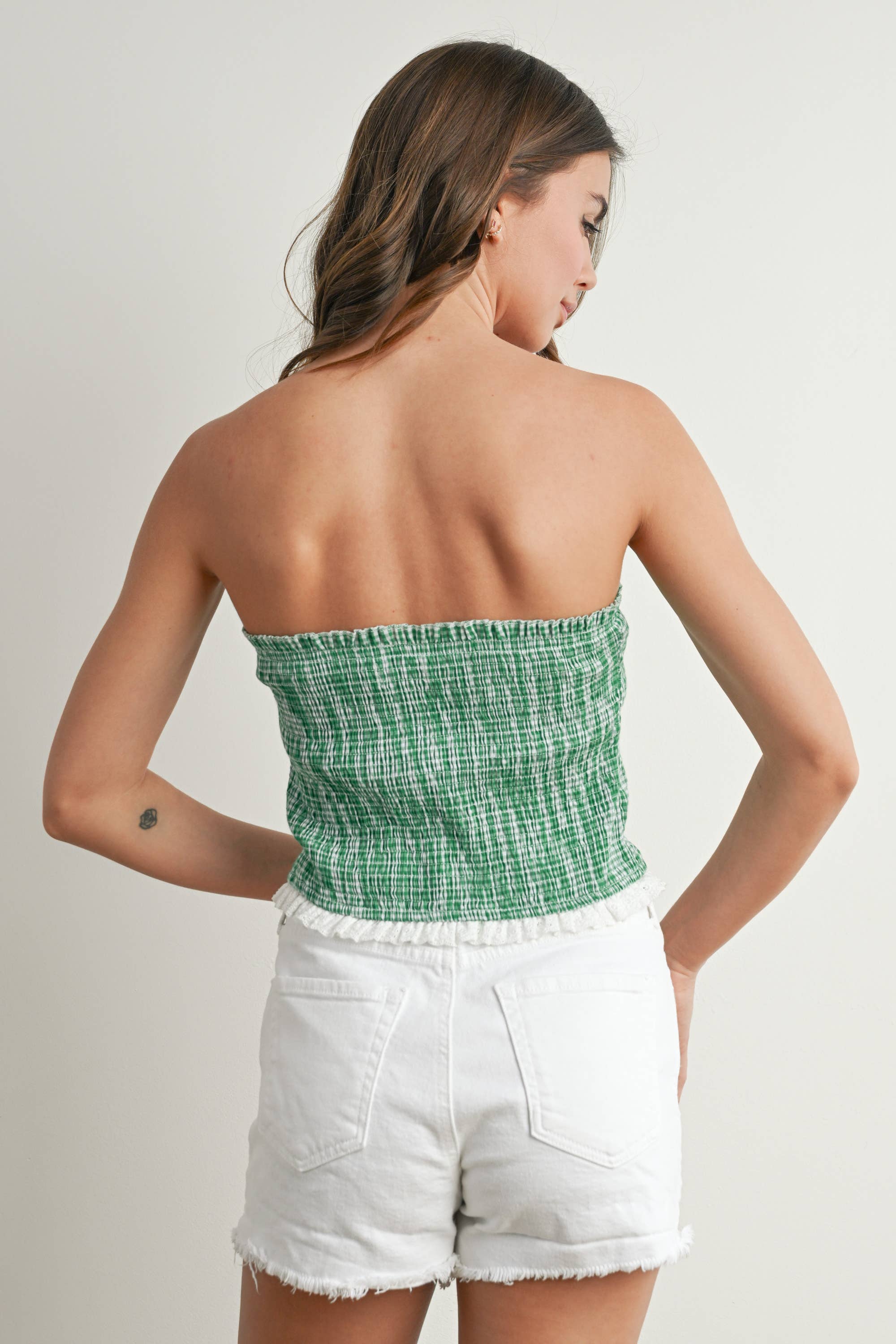 BUTTERMELON - Wholesale Blouse - Women's - Ruffled Tube Top - BMT7682 13