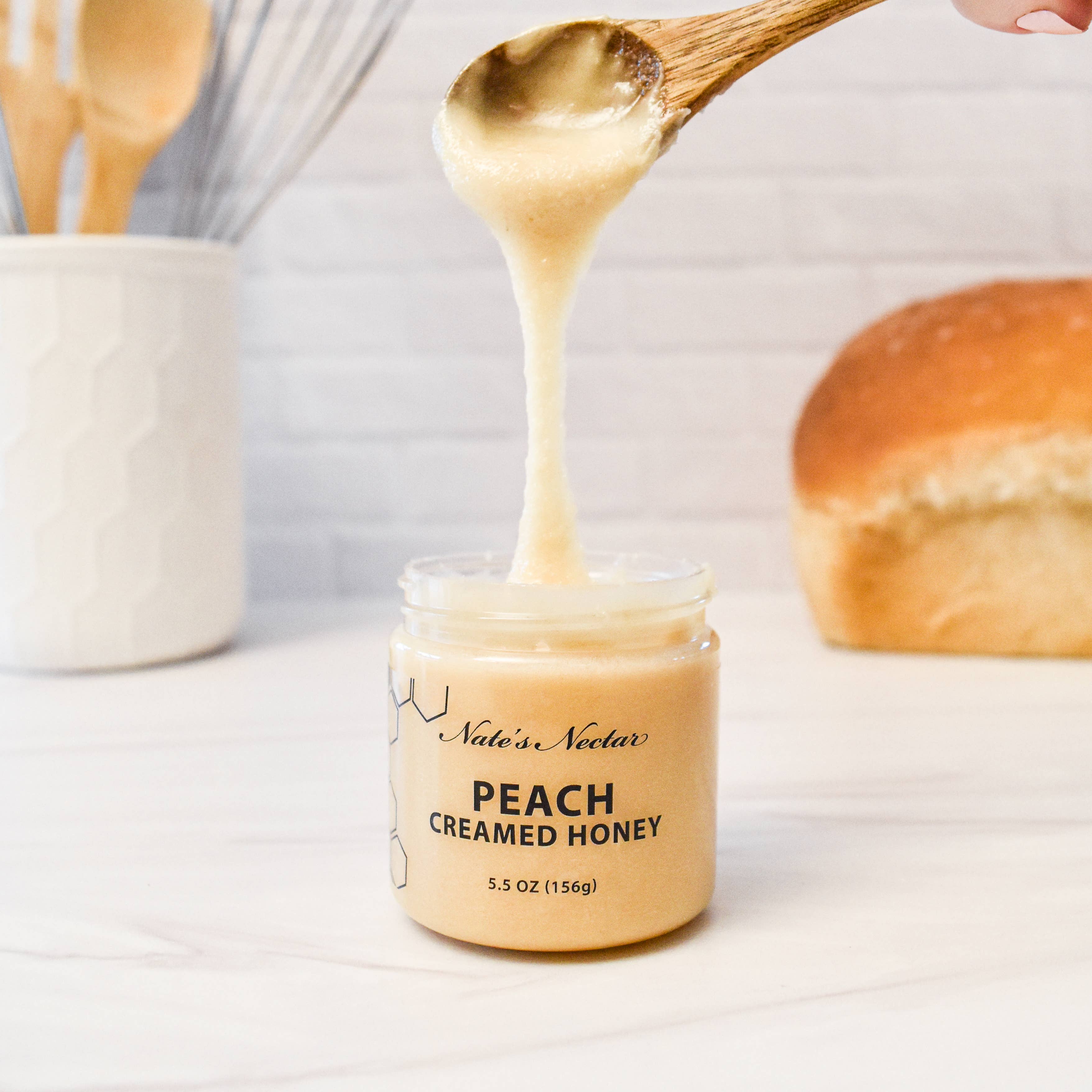 Nate's Nectar - Wholesale Honey - Peach Creamed Honey