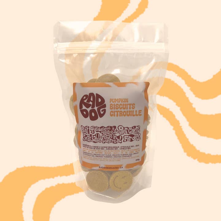 Pumpkin Biscuits for wholesale by Rad Dog Snacks