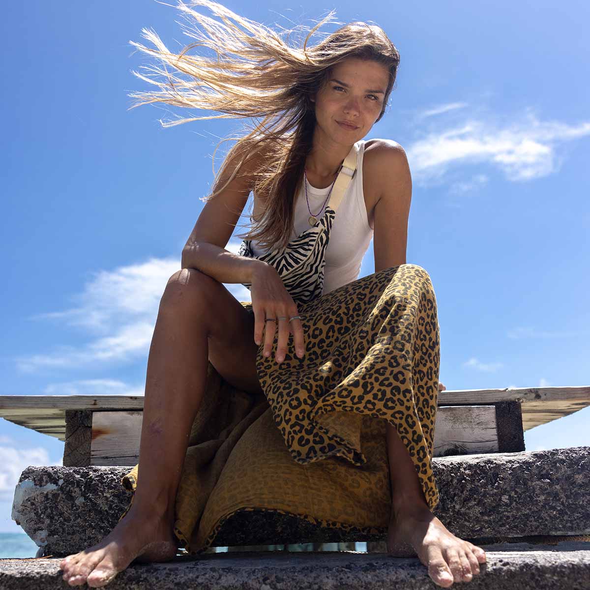 Rose in April - Wholesale Swim Cover Up - Women's - LOUISA PAREO GRAOU CARAMEL2