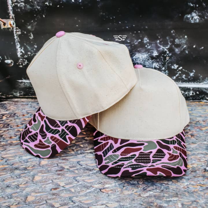 Flying S Company – Großhandel Basecap – Unisex – Leinwand Vorderseite Pink Duck Camo Bill Magna Pony™ Kappe0