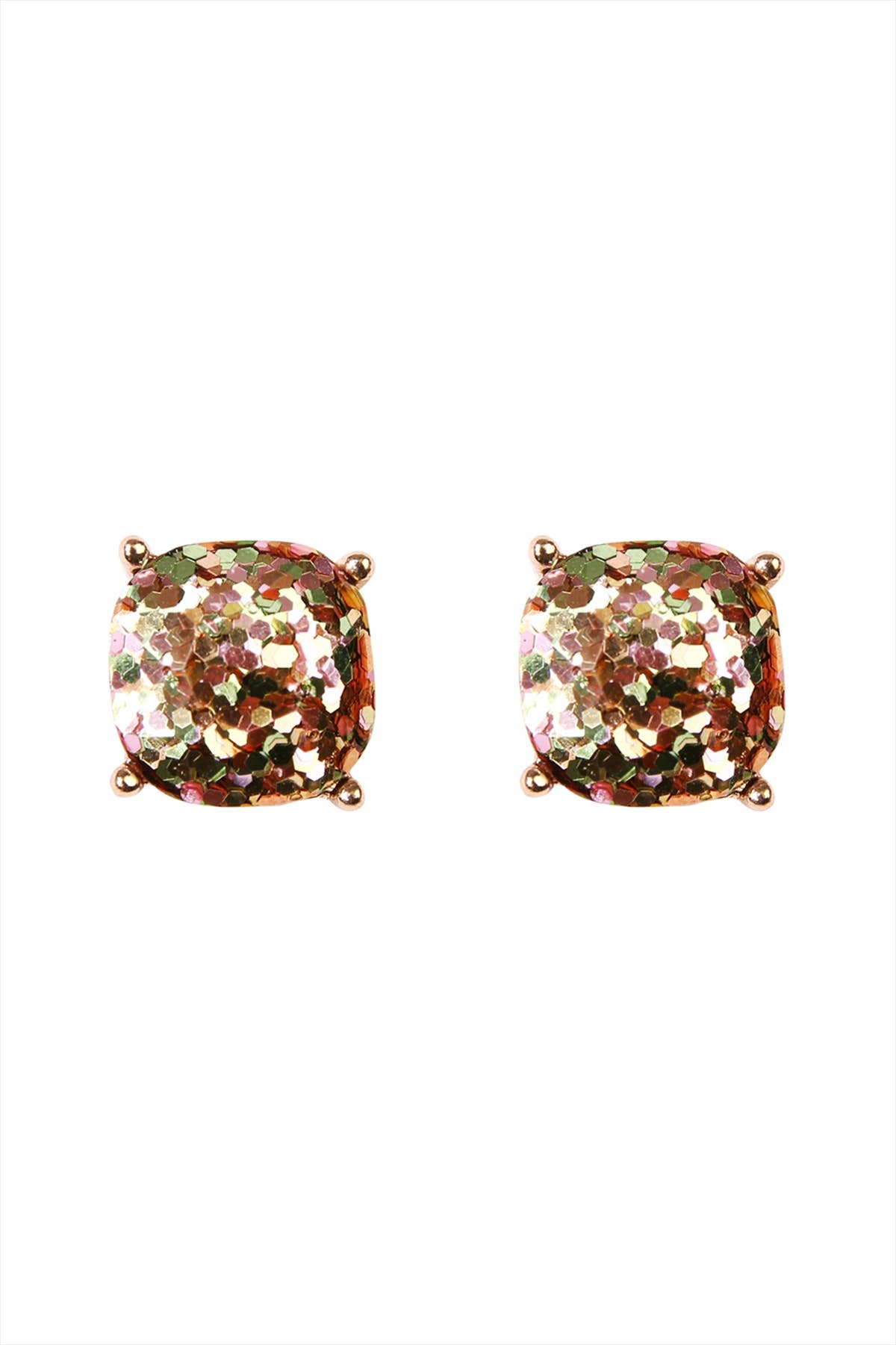 MYS Wholesale Inc - Wholesale Stud/Post Earrings - Shiny Cushion Glitter Earring2