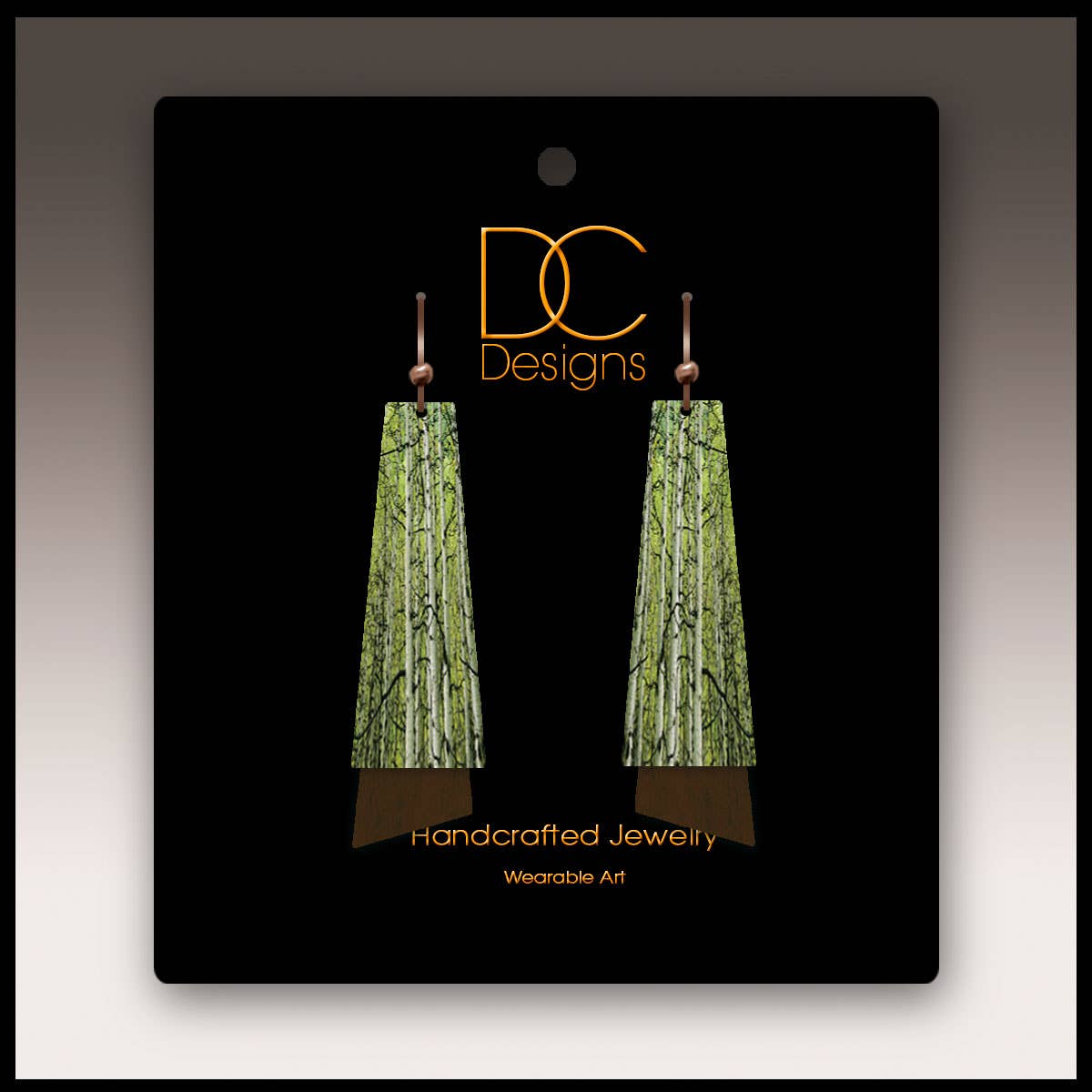Illustrated Light & DC Designs - Wholesale Dangle Earrings - Aspen Grove Nature Photography Flutter Multilayer Earrings1