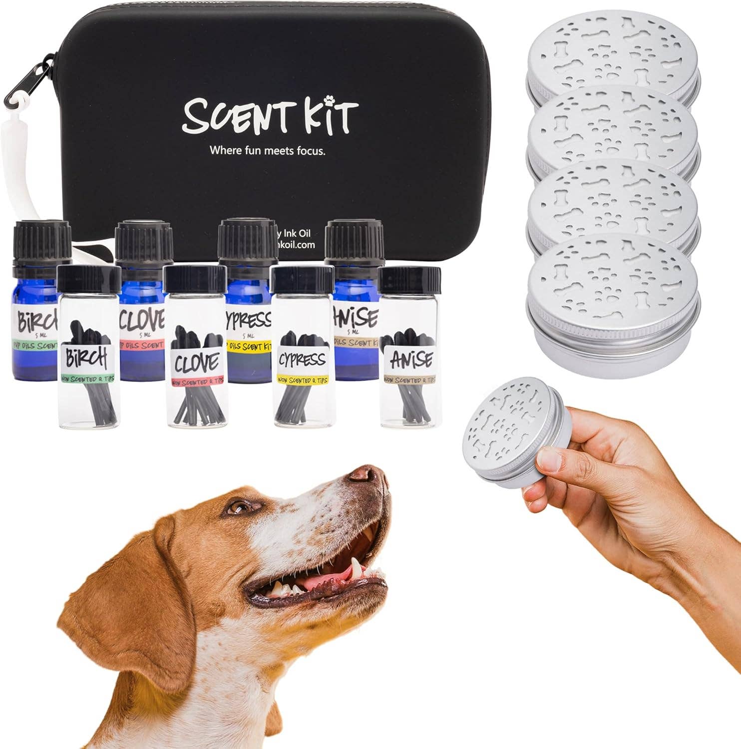 Ink Oil LLC - Wholesale Pet grooming aid – Dog - Pup Oils Beginners Scent Work Kit I Scent Training for Dogs