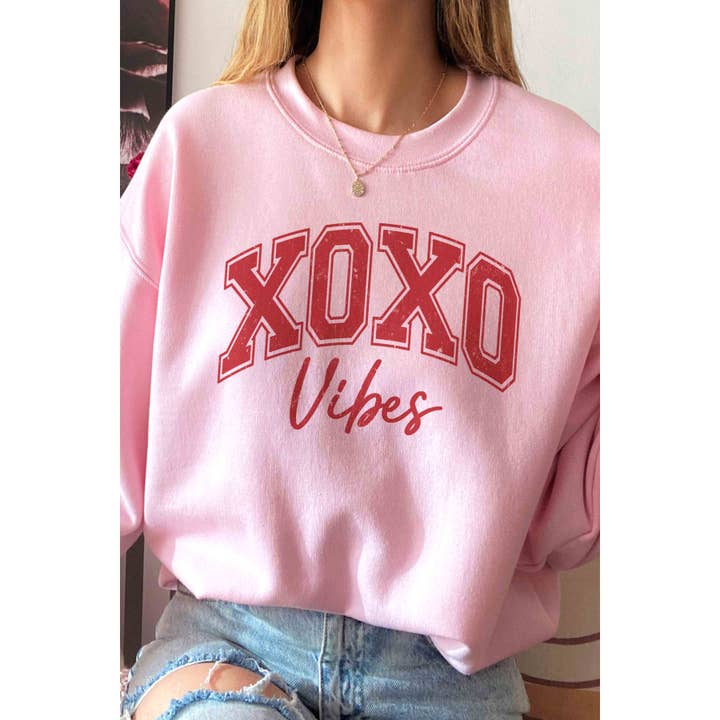 XOXO VIBES Grafisk Sweatshirt for engroshandel hos BLUME & CO.