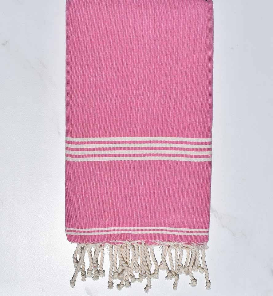Fouta Tunisia - Wholesale Beach Towel - Fouta Mykonos medium pink1