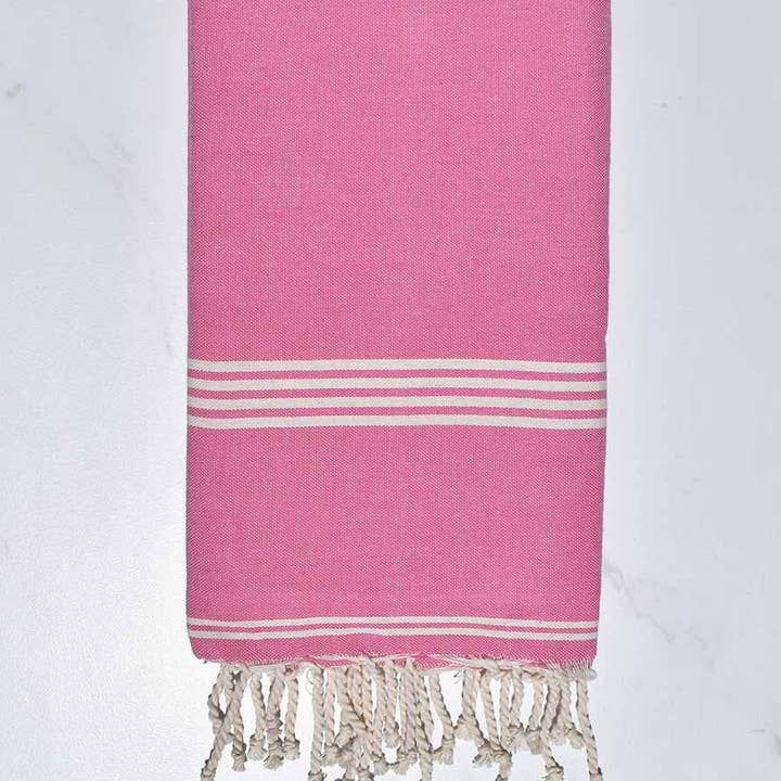 Fouta Tunisia - Wholesale Beach Towel - Fouta Mykonos medium pink1