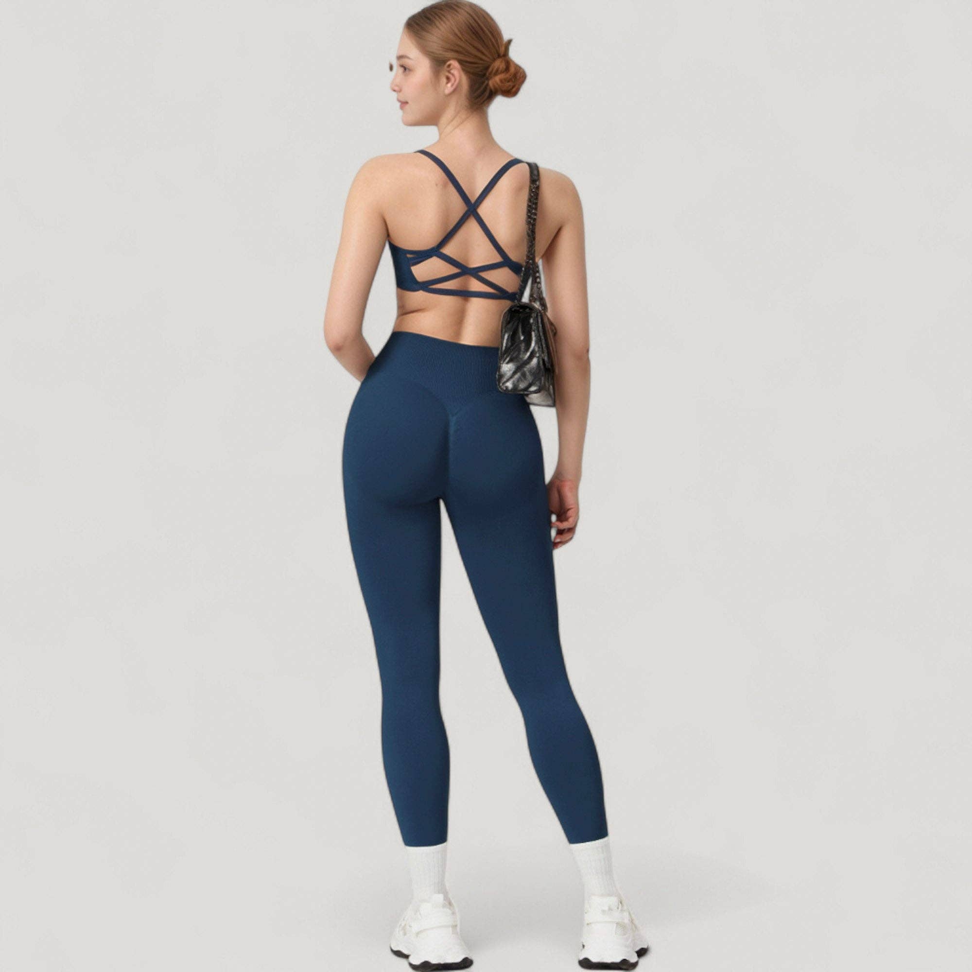 Active by Anna-Kaci – wholesale Athletic/lounge leggings – Women's – Seamless High Waist Compression Leggings with Sculpting Back20