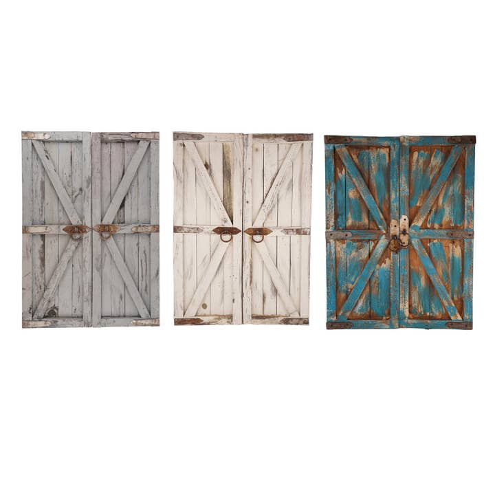 Canyon Hills Wall Doors-Pair-Windows-Wall-24x31 inches for wholesale by My Amigos Imports