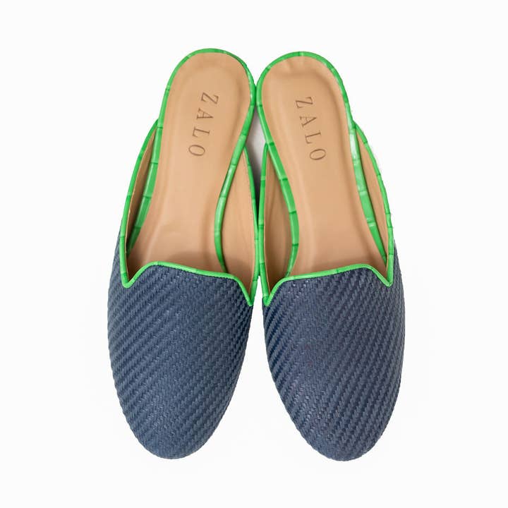 Navy Raffia Mule for engroshandel hos House of Z A L O