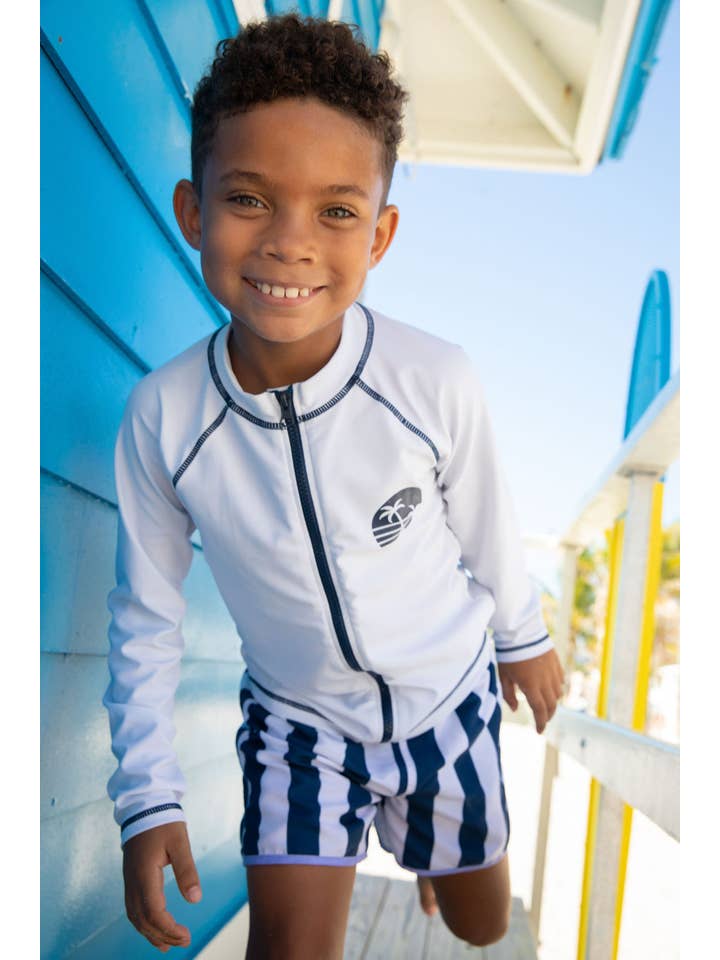 Blueberry Bay - Wholesale Rashguard - Kids - Shorewood Zip Up Rash Guard2