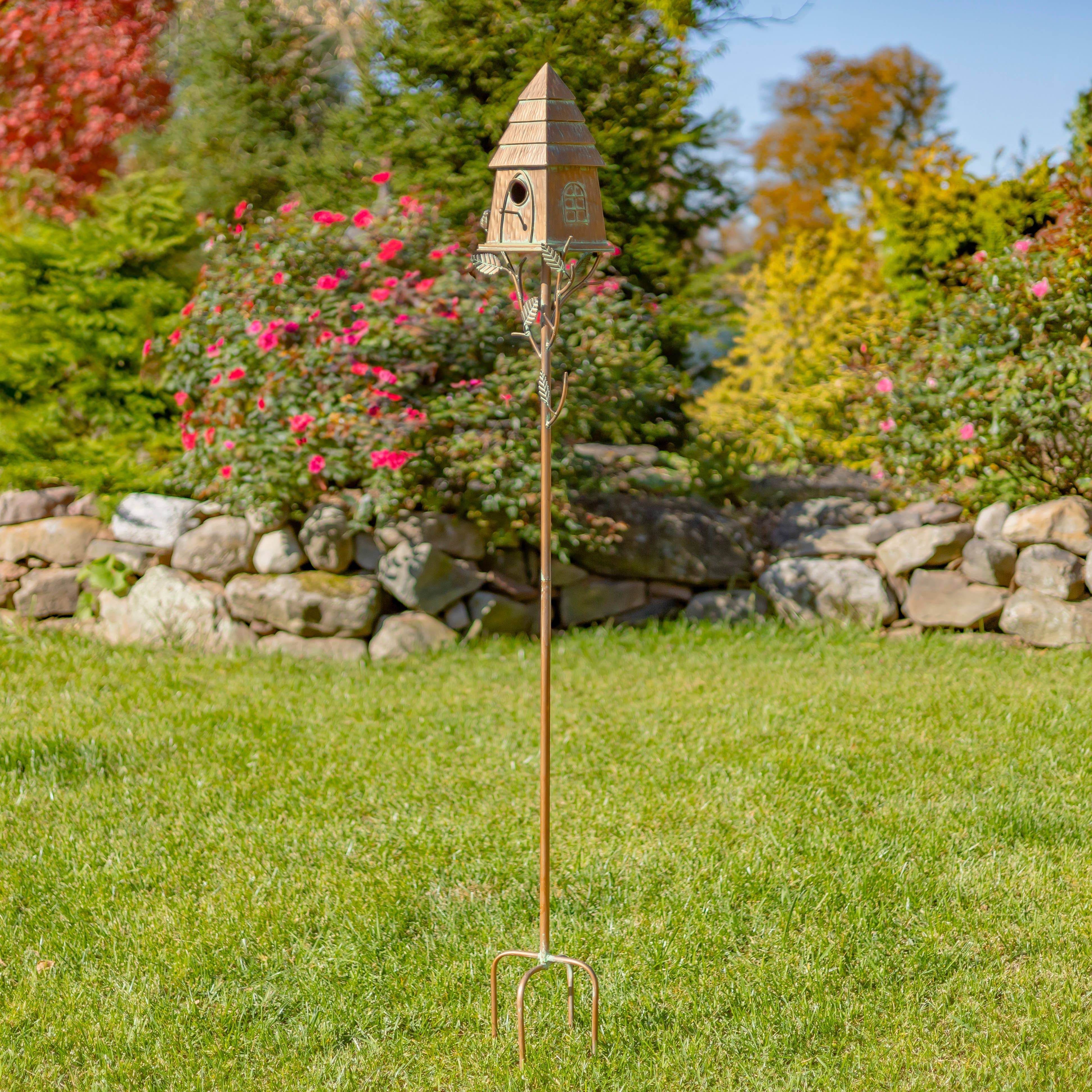 Zaer Ltd. International - Vente Nichoir - Nichoir à oiseaux de plus de 70 po de haut avec finition en cuivre - 2 options de style5