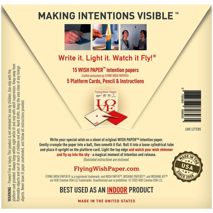 FLYING WISH PAPER ® - Wholesale Love Card - LOVE LETTERS Valentine’s Day Gifts Mini Kit / Valentine Gift1