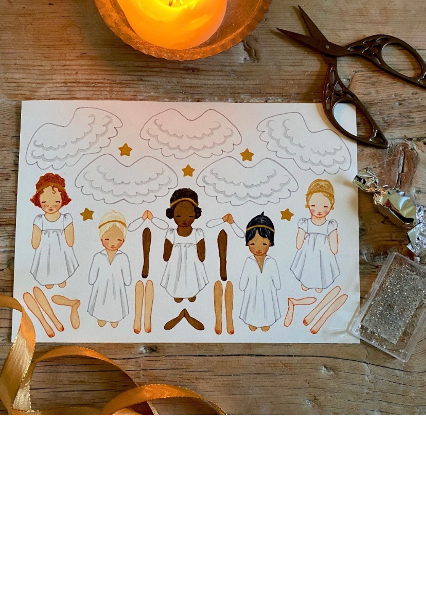 Tall Hat Tales – Kit de artesanato DIY por atacado – Juleklip coro de anjos1