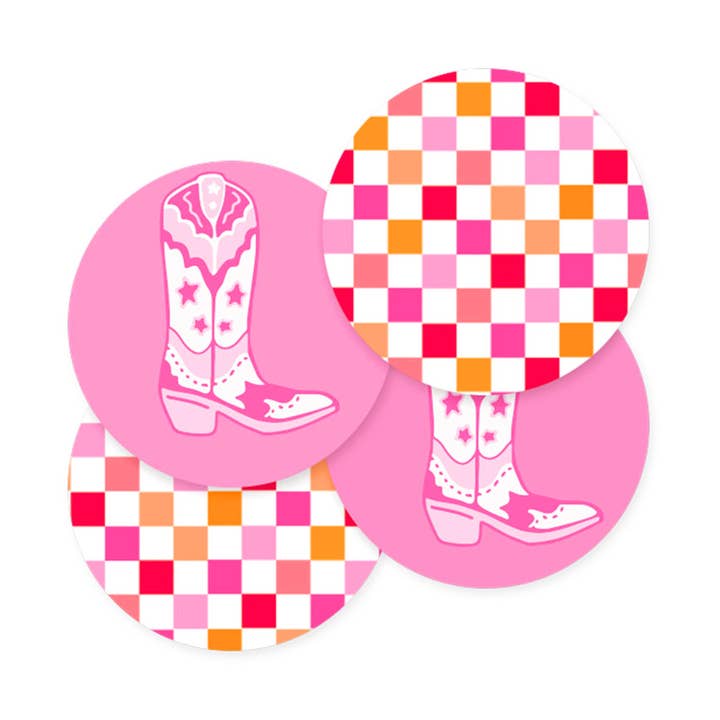 Preppy Check Coaster Set for wholesale by Viv&Lou