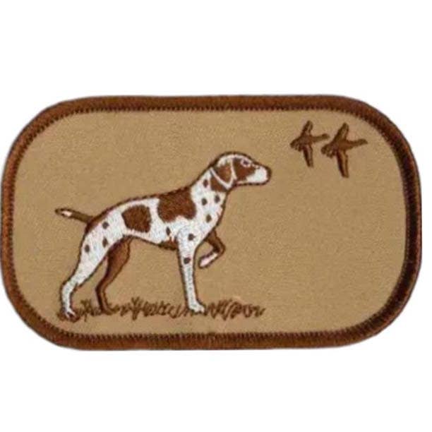 Embroidered Pointer Dog Ducks Patch Iron On for wholesale by ThatsRad