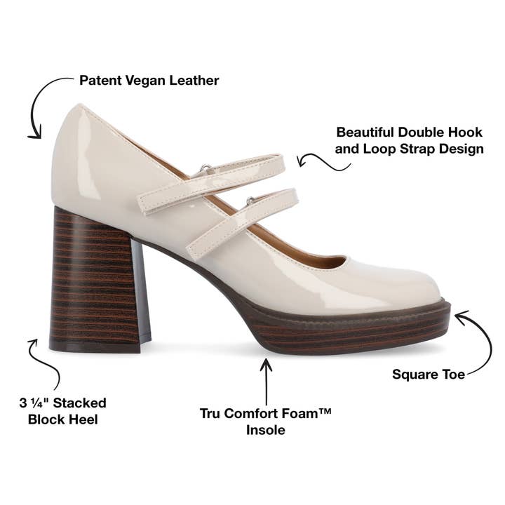 Journee - Wholesale Platform Heels - Women's - Shasta Mary Jane Pump Heels In Patent11