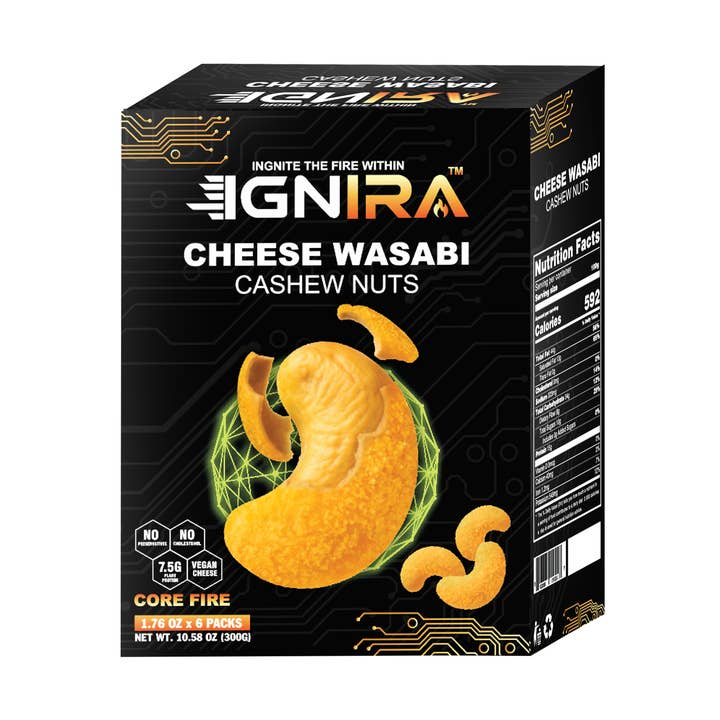 IGNIRA Cheese Wasabi Cashew Nuts - 24 Box/ Case (Copy) for wholesale by Amazin Choices
