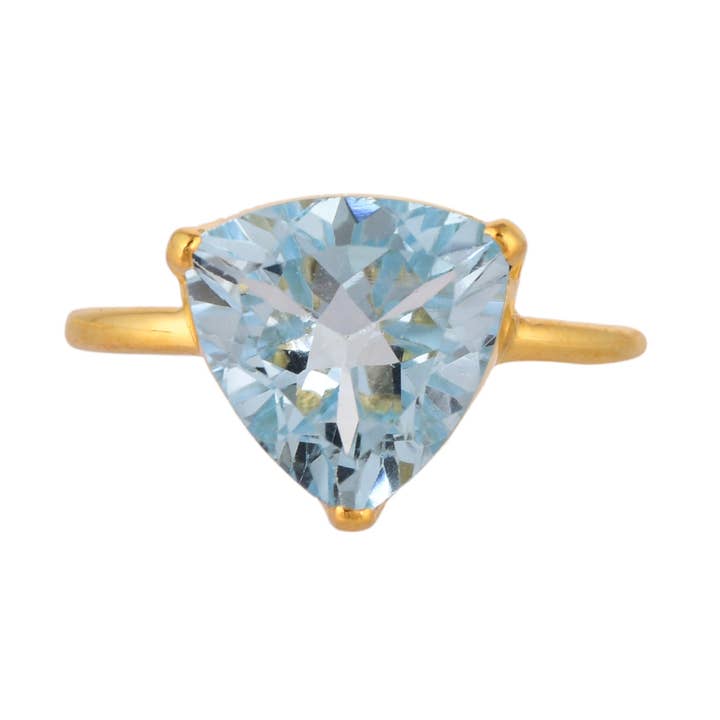 Topaz Gold Vermeil Over Sterling Silver Ring,Timeless,Dainty for wholesale by Misteerious Seed