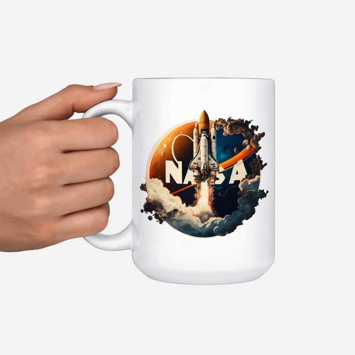 Retro Space Inspired Ceramic Mug 15 Oz for wholesale by The Geek Boutique