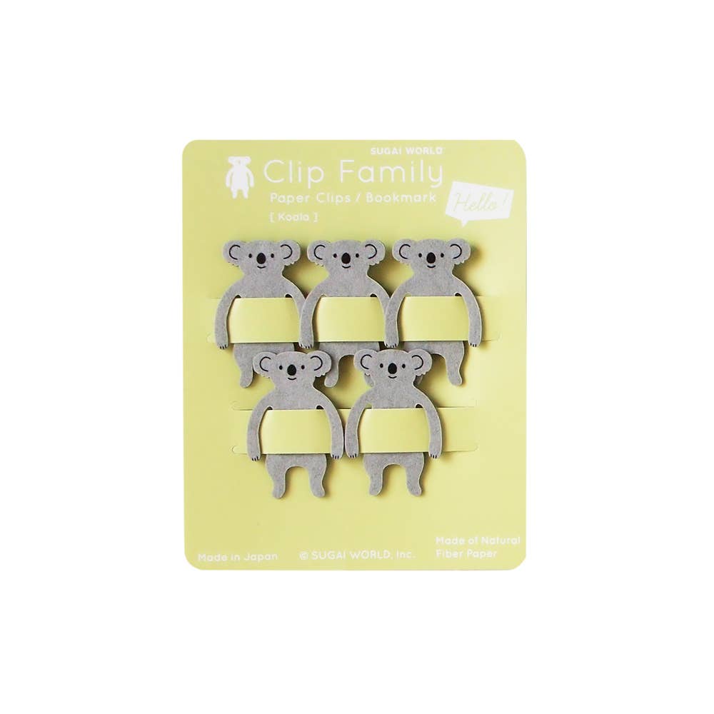 SUGAI WORLD – Clip de papel por atacado – Clip Family Paperclip/Bookmark - Koala
