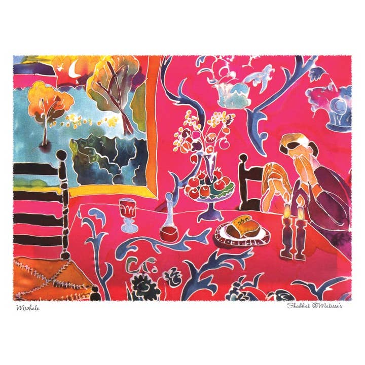 714 Shabbat at Mattise's Greeting card for wholesale by Another Creation by Michele Pulver, LLC