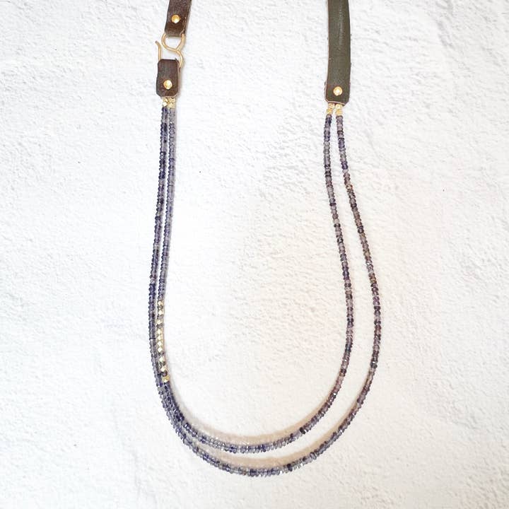 Napa Matinee Necklace Iolite for wholesale by Alexia Viola Napa Valley