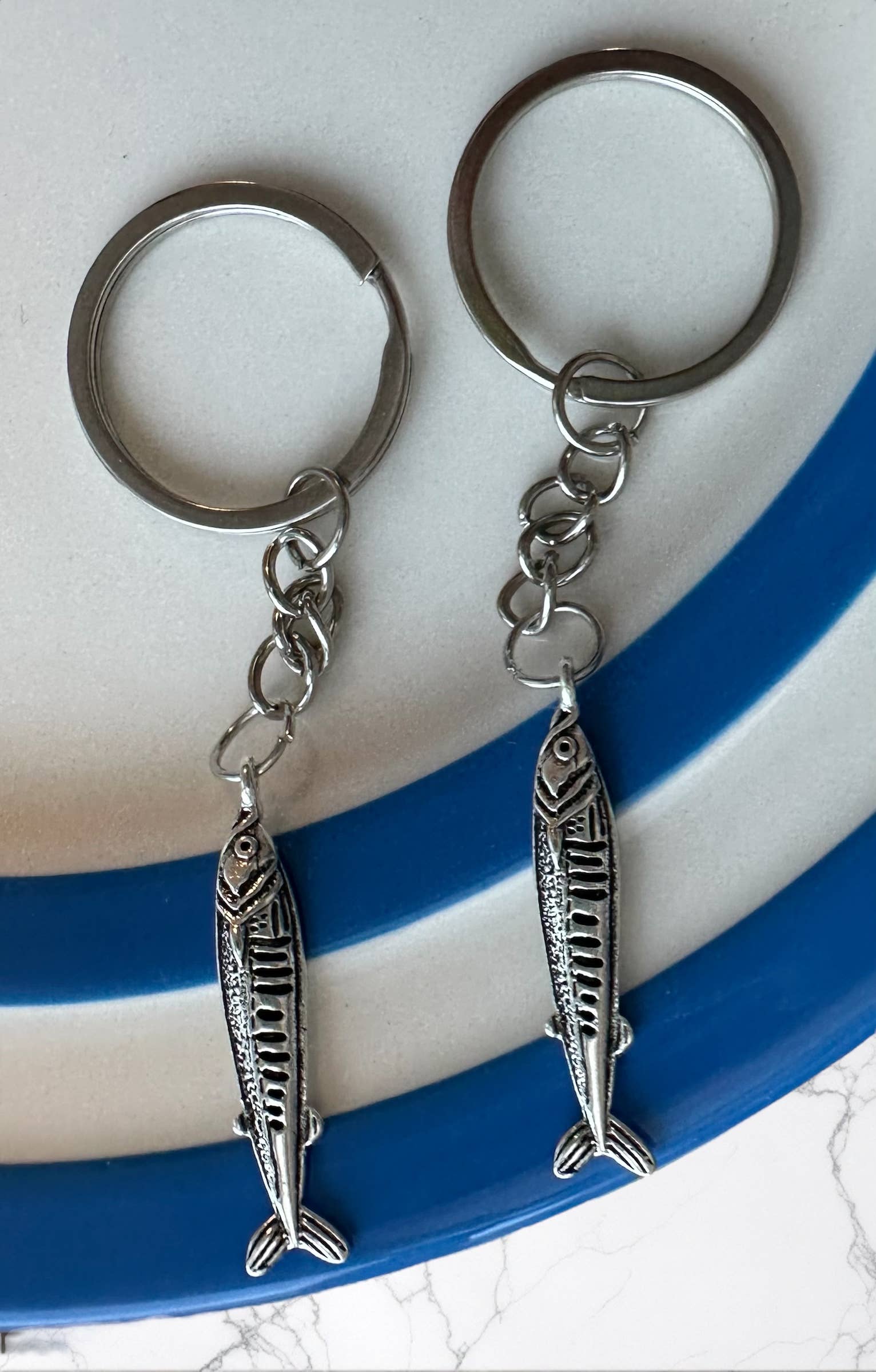 Jewells – wholesale Keychain – Women's – Cornish Sardine silver plated Keyring 3