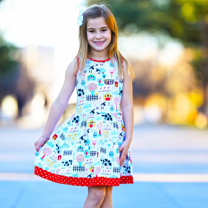 AnnLoren - Wholesale Dress - Kids - AnnLoren Farm Animals Girls Dress Kids Western Clothing 2