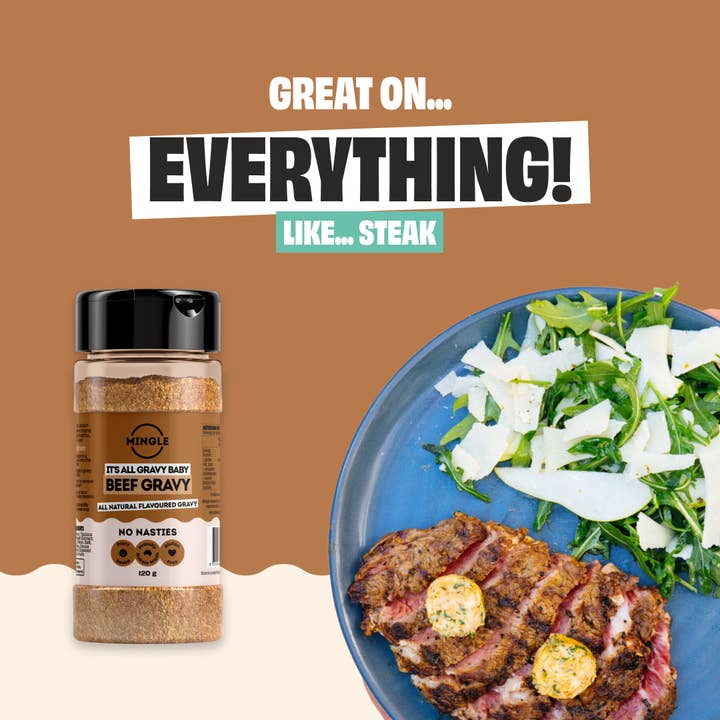 Mingle Seasoning - Wholesale Dried Spice Mix - ROAST BEEF GRAVY GIANT BOTTLE 2 PACK