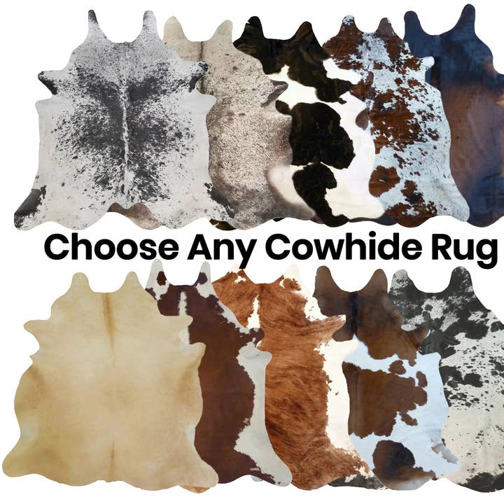 Collection de tapis en peau de vache 100 % naturels et authentiques |Ventinots pour la vente par ventinots