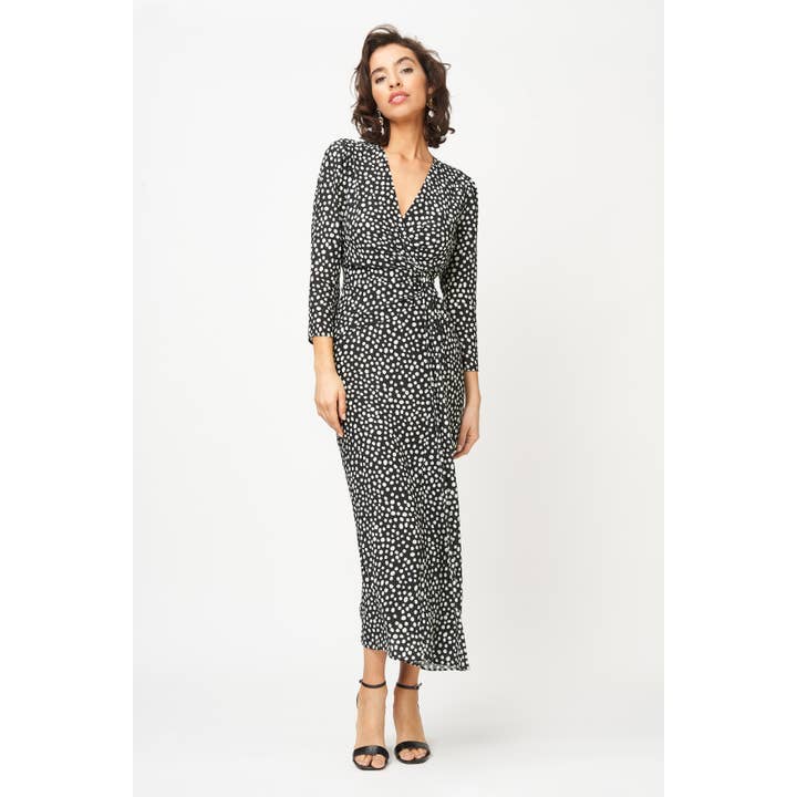 Robe Riona à pois pour la vente par Fresha London