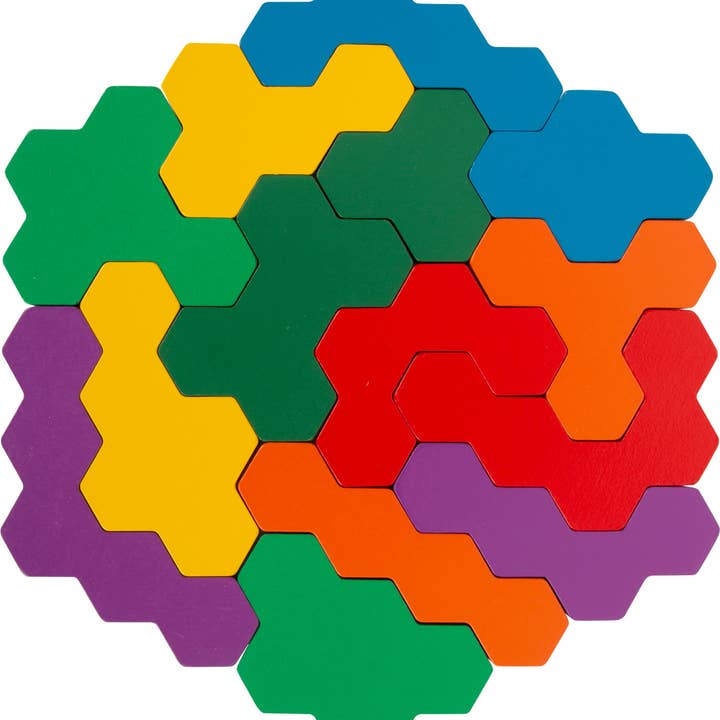 small foot – Puzzle - Crianças por atacado – Jogo educativo em madeira puzzle hexágon | brinquedo educativo | madeira