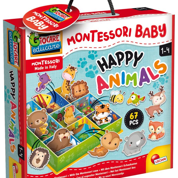 Lisciani - Wholesale Toy Set - Kids - Montessori Baby Noticeboard - My Animal Case