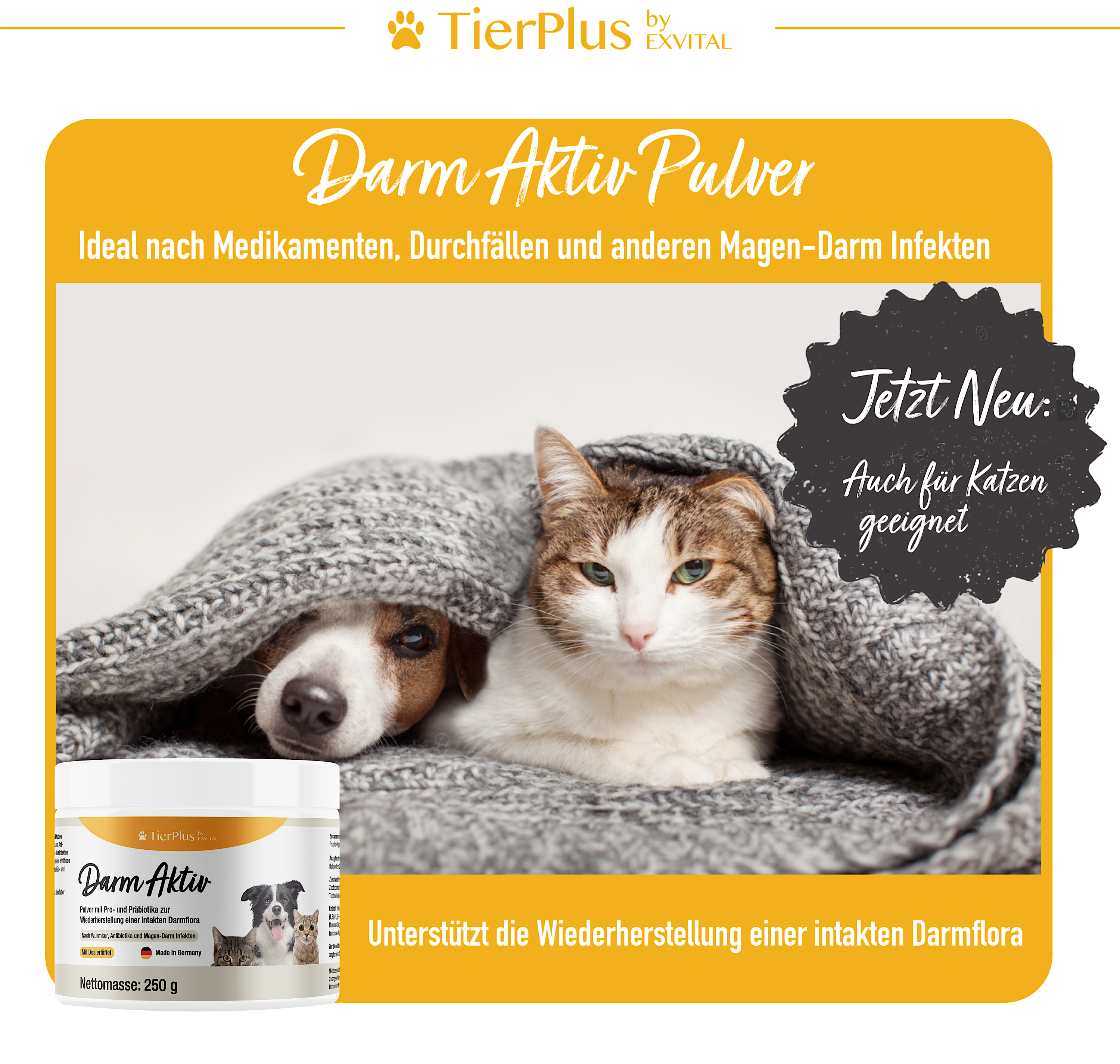 EXVital - Wholesale Pet Supplement - Cat/Dog - EXVital TierPlus Gut Active Powder2